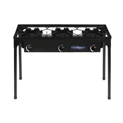 Stansport Outdoor Triple Burner Stove With Stand