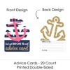 Big Dot of Happiness Last Sail Before the Veil - Anchor Wish Card Nautical Bachelorette Party Activities - Shaped Advice Cards Game - Set of 20 - 3 of 4