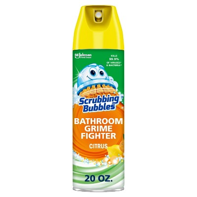 Scrubbing Bubbles Bathroom Grime Fighter Disinfectant Citrus Scent Aerosol - 20oz