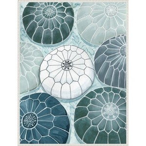 Amanti Art Moroccan Street Poufs by Yvette St. Framed Canvas Wall Art - 1 of 4