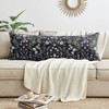 Sweet Jojo Designs Girl Body Pillow Cover Case (Pillow Not Included) 54in.x20in. Boho Floral Wildflower Black and Purple - 3 of 4