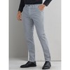 Lars Amadeus Men's Flat Front Straight Fit Formal Long Plaid Checked Trousers Dress Pants - 2 of 4