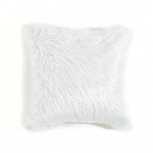 Oversize Mongolian Luca Soft Faux Fur Throw Pillow Cover - Lush Décor - 1 of 4