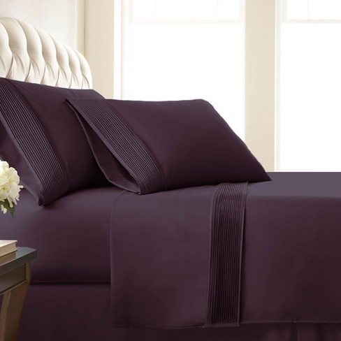 Southshore Fine Living 6-pc 21-inch Extra-deep Pocket Ultra-soft Microfiber Sheet  Set Purple Queen : Target