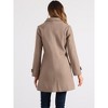 Allegra K Women's Winter Outerwear Peter Pan Collar Mid-thigh A-line Single Breasted Coat - 4 of 4