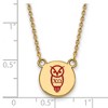 Black Bow Jewelry 14k Yellow Gold Plated Sterling Silver Chi Omega Greek Life Necklace 18 Inch - 2 of 4