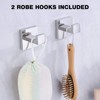 Itopfox 5 Piece Bathroom Hardware Set Chrome Stainless Steel Includes 23.6 in Towel Bar Toilet Paper Holder Towel Ring 2 Robe Hooks - 2 of 4