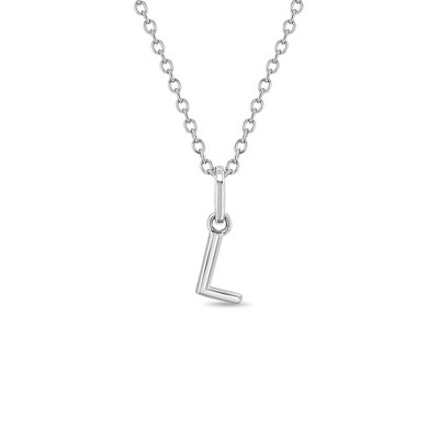 Girls' Tiny Initial Letter Sterling Silver Necklace - In Season Jewelry