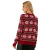 Coolmee Women's Sweaters Casual Crewneck Long Sleeve Snowflake Cable Knit Pullover Sweater Tops - 3 of 4