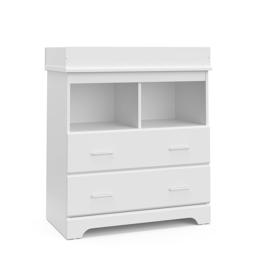 Photos - Dresser / Chests of Drawers Storkcraft Brookside 2 Drawer Dresser with Changing Topper and Interlockin