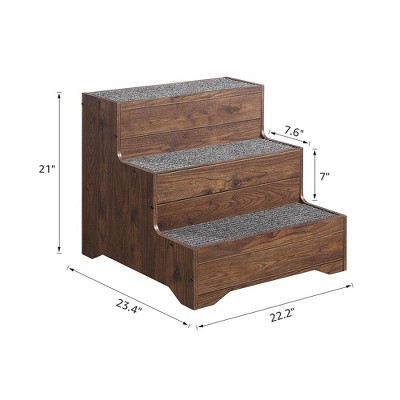 unipaws Wooden Pet Stairs – Non-Slip for Dogs & Cats