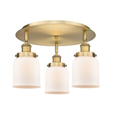 Bell - 3 Light Flush Mount In Art Deco Style-9.25 Inches Tall and 16.75 Inches Wide