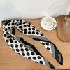 Anna-Kaci Fashion Satin Silk Scarf with Polka Dot and Floral Patterns Versatile Accessory - 27.5IN×27.5IN - 2 of 4