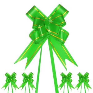 Unique Bargains Plastic Durable Glossy Appearance Waterproof Gift Wrap Satin Pull Bows 100 Count - 1 of 4