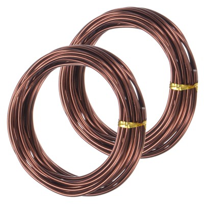 Unique Bargains Aluminum Flexible Anti-rust Bonsai Training Wire 2 Rolls