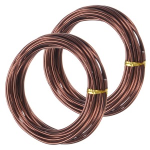 Unique Bargains Aluminum Flexible Anti-rust Bonsai Training Wire 2 Rolls - 1 of 4