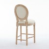 Gulches Solid Wood Barstools Set of 2 Classic French Country with Upholstered Seating for Kitchen Restaurant - 2 of 4