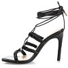 Journee Collection Womens Jamila Tru Comfort Foam Open Toe High Stiletto Pumps Black 9.5 - 2 of 4