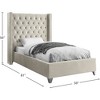 Meridian Furniture,Aiden Velvet Bed - 3 of 4