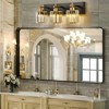 LLHZSY Modern Dimmable Bathroom Vanity Light Crystal Glass Wall Sconce - 3 Light - Black & Gold - 4 of 4