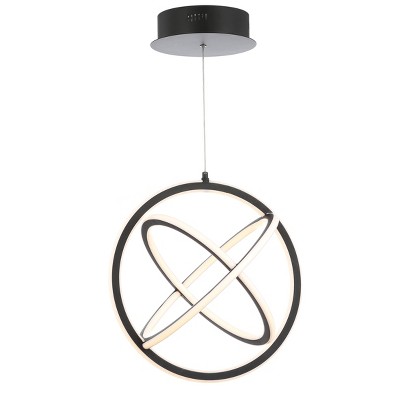 16.5" Adjustable Orbit Pendant (Includes Energy Efficient Light Bulb) Black - JONATHAN Y