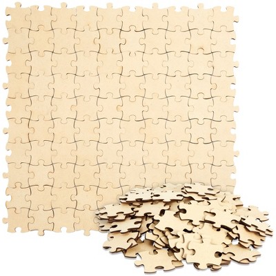 Juvale 100 Blank Wooden Puzzle Pieces For Crafts, Diy Art Projects, 1 ...