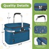 Tirrinia Large Insulated Picnic Basket, 34L Water Resistant & Leakproof Collapsible Portable Cooler Basket Set, with Free Foldable Grocery Bag - 4 of 4