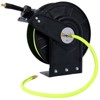 Retractable Air Hose Reel With 3/8" Inch x 50' Feet,Heavy Duty Steel Hose Reel Auto Rewind Pneumatic,Industrial Grade Rubber Hose,300 PSI - image 2 of 3