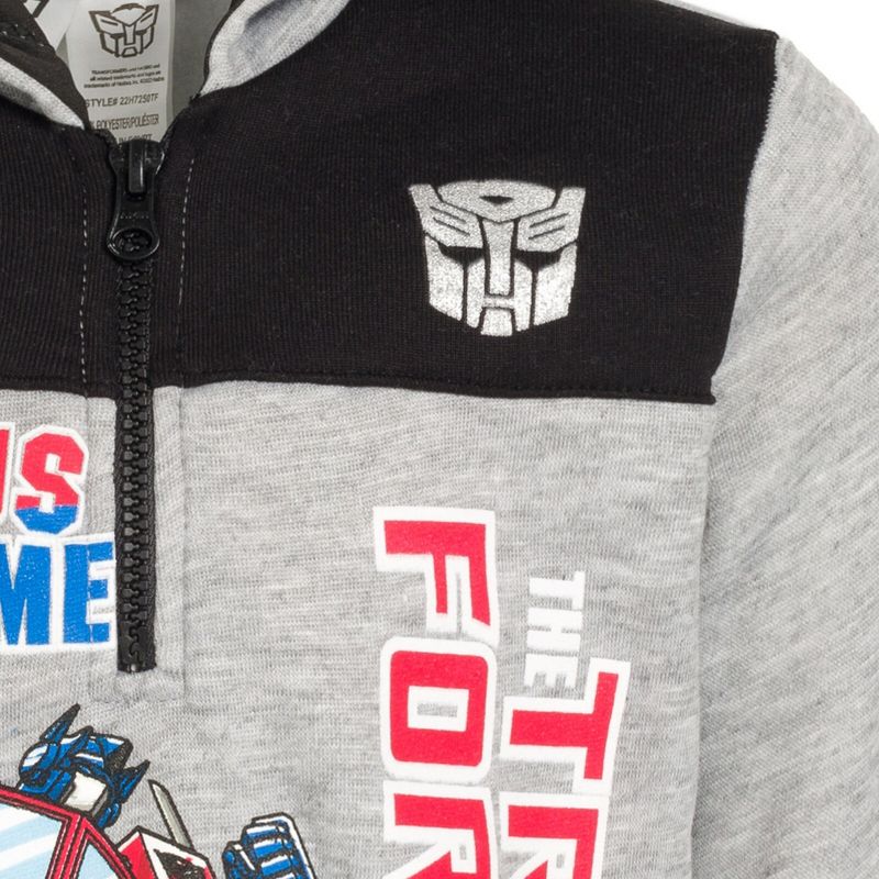 Transformers Optimus Prime Bumblebee Megatron Fleece Pullover Hoodie Little Kid to Big Kid, 4 of 7