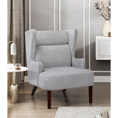 Grungis Chenille Accent Chairs,Living Room Chairs with Solid Wood Legs in Espresso Finish,Comfy Chairs for Living Room,Bedroom