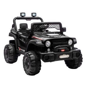 Jojoka 12V Kids Electric Ride-On Truck with Remote Control, 3 Speeds, 6MPH Max, Spring Suspension, LED Lights, Music - 1 of 4