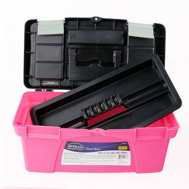 Apollo Tools 3pc DT5005P Tool Box Pink, 3 of 7
