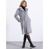 Allegra K Women's Faux Fur Winter Warm Belted Fluffy Jackets Overcoat Outerwear - 4 of 4