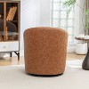 SEYNAR Modern Velvet and PU Leather 360 Degree Swivel Accent Chair - 4 of 4