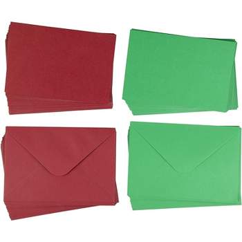 Sustainable Greetings 48 Pack Blank Red and Green Christmas Cards with Envelopes 4 x 6 In