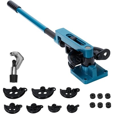 3/8" to 1" Manual Pipe Tube Bender Tool with Tubing Cutter & 7 Dies Heavy Duty