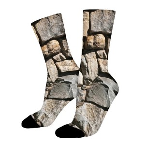 Rock Wall Women Printed Crew Socks Funny Funky Socks Soft Polyester Novelty Gifts for Artists Men - 1 of 1