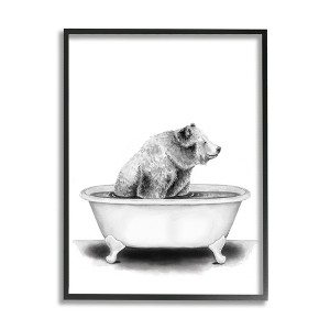 Stupell Industries Bear In A Tub Funny Animal Bathroom Drawing - 1 of 4