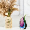 Luxury Lane Hand Blown Multicolor Sommerso Teardrop Art Glass Vase 9.5"H - 2 of 4