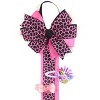 Wrapables Hair Clip and Hair Bow Holder, Hot Pink Leopard - 2 of 4