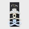 Girls' 3pk Pearl Claw Clip Set - art class™ Blue - 2 of 3