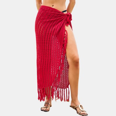 Women's Crochet Fringe Beach Skirt Cover Up Sarong - Cupshe