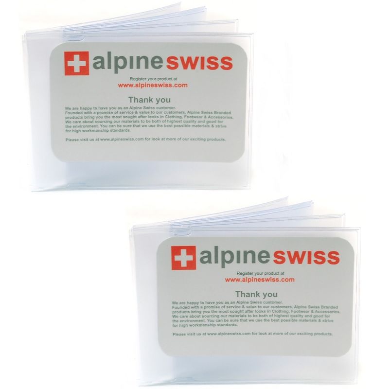 Alpine Swiss Set of 2 Wallet Inserts 6 Pages Credit Card Holder Picture Windows, 3 of 6