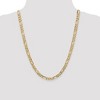 Black Bow Jewelry Men's 6mm 14k Yellow Gold Open Concave Figaro Chain Necklace - 2 of 4