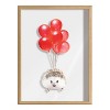 18" x 24" Blake Hedgehog Balloons Framed Printed Glass Natural - Kate & Laurel All Things Decor: Modern Style, Animal Digital Art - 2 of 4