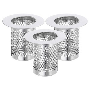 Unique Bargains Stainless Steel Bathroom Kitchen Hair Floor Drain Strainer - 1 of 3