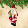 Craftoutlet.Com 6.5 Inch Santa With Bagged Tree Christmas Mercury Glass Tree Ornaments - 4 of 4