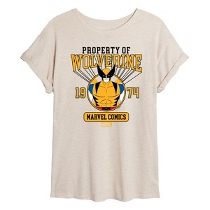 Women's - Marvel - Property of Wolverine Oversized Graphic T-Shirt - 1 of 4
