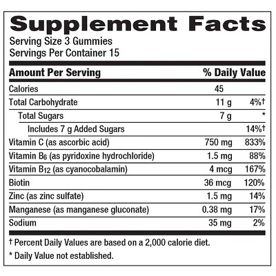 Emergen-C Vitamin C Immune Support Gummies - Orange, Tangerine &#38; Raspberry - 45ct