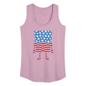Women's - SpongeBob SquarePants - Silhouette Stars Stripes Graphic Racerback Tank - 1 of 4
